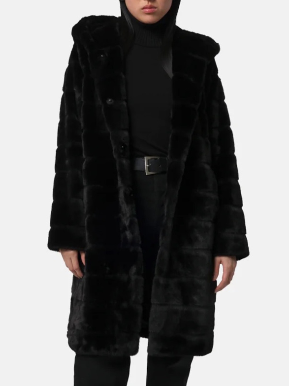 Apparis Celina Coat in Noir XS
